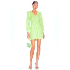 Olivia Rubin - Meg sequin dress in lime - sz6 nwt